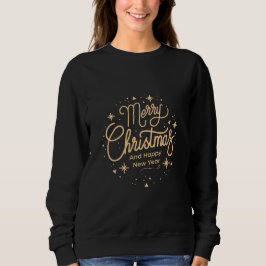 Merry Guld jul Novelty blk Sweatshirt T Shirt