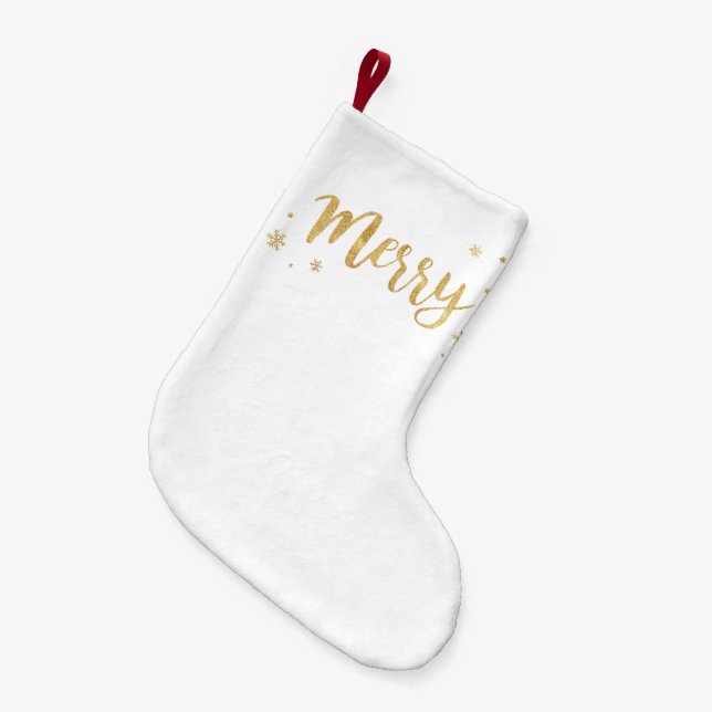 Merry (Guld) Liten Julstrumpa (Framsidan (Hängande))