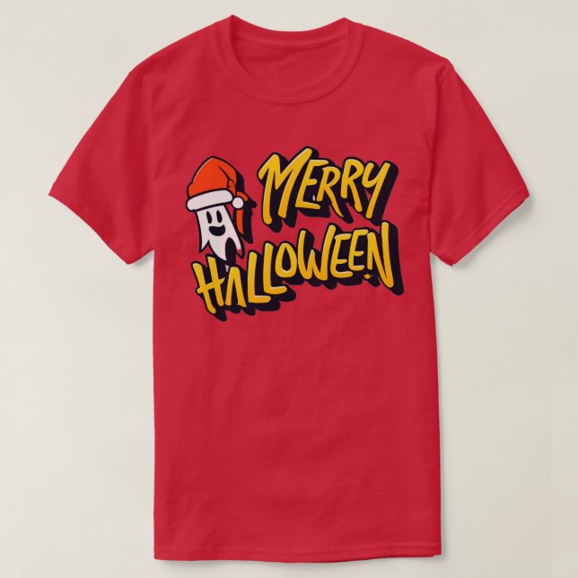 Merry Halloween 1 T Shirt (Design framsida)