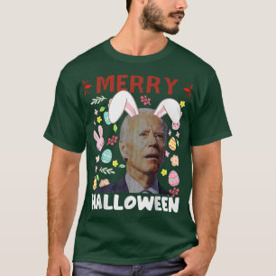 Merry Halloween Confused Joe Biden Bunny Påsk da T Shirt
