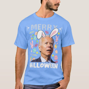 Merry Halloween Confused Joe Biden Bunny Påsk Da T Shirt