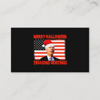 Merry Halloween Tason s Hälsning Parody Biden U Visitkort