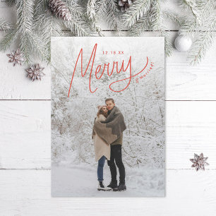 Merry Hand Lettering Winter Newlyaps Julkort