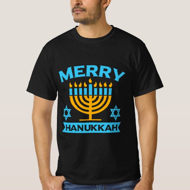 Merry Hanukkah T Shirt (Framsida)