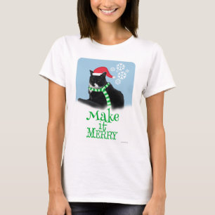 Merry Helgdag Cat Tee