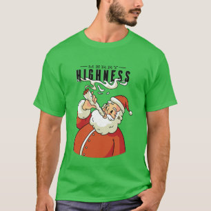 Merry Highness Cannabis Santa T Shirt