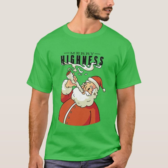 Merry Highness Santa T Shirt (Framsida)