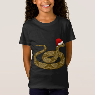 Merry Hissmas jul Santa Hat Copperhead Snake T Shirt