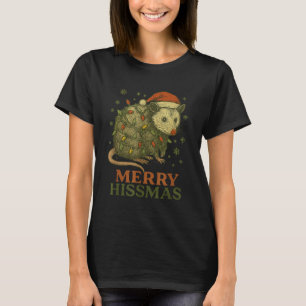 Merry Hissmas Ssum Santa Hat Julafton Light Manar T Shirt