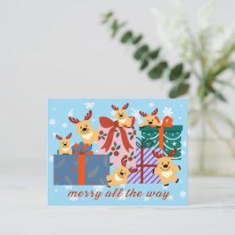 Merry Holiday Postcard Helg Vykort