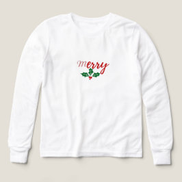 Merry Holly Christmas Long Sleeve Shirt | Classic  T Shirt