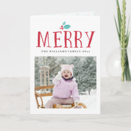 Merry Holly-julkort Helgkort