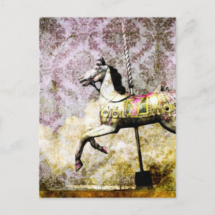 Merry Horse Postcard Helg Vykort