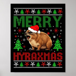Merry Hyraxmas Vintage Hyrax Ugly jul Sweate Poster