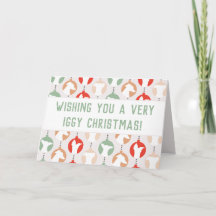 Merry Iggy jul Italiano Greyhound Helgdag