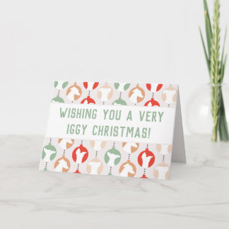 Merry Iggy jul Italiano Greyhound Helgdag Kort