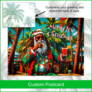 Merry Irie Reggae Santa Helgdag julvykort Helg Vykort