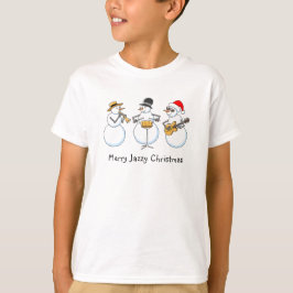 Merry Jazzy jul-nunya Snögubbar Jazz Band Boy T Shirt