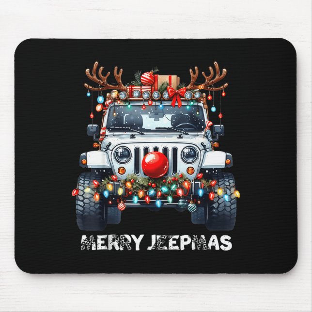 Merry Jeepmas Ugly Light Reindeer Christmas  Musmatta (Framsidan)