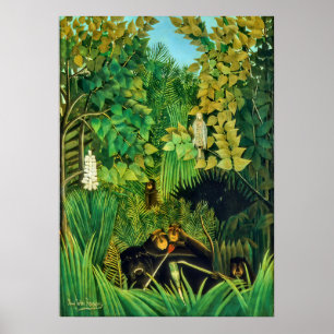 Merry Jesters - Henri Rousseau Poster