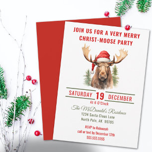 Merry Jesus-moose Funny Moose jul Party Inbjudningar