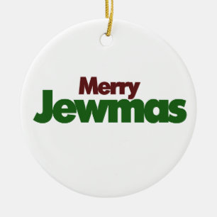 Merry Jewmas Julgransprydnad Keramik