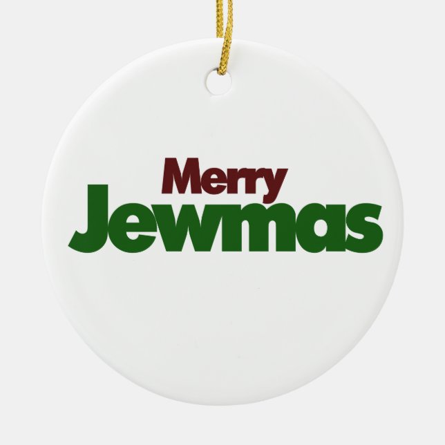 Merry Jewmas Julgransprydnad Keramik (Framsidan)