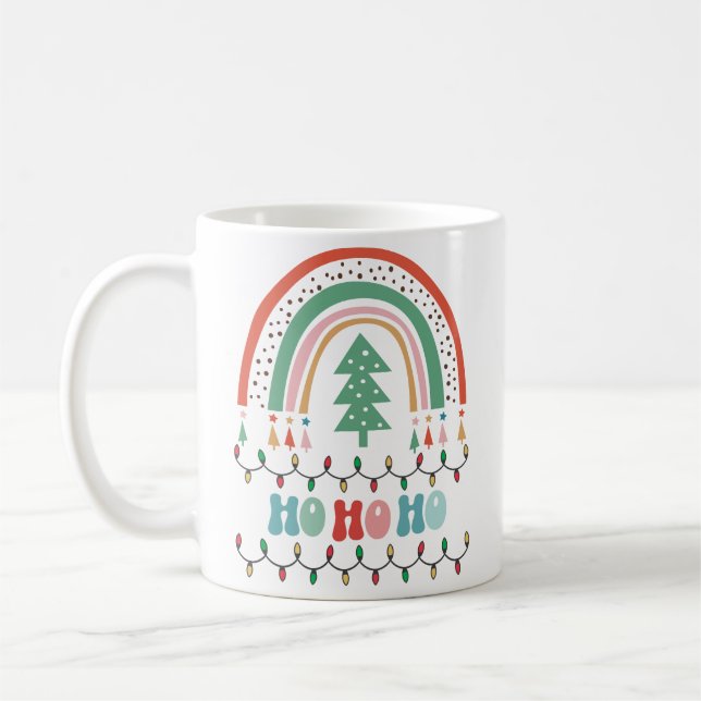 Merry jul hoho rainbow-kaffe mugg (Vänster)