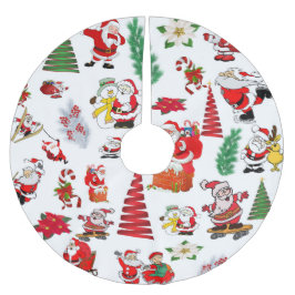Merry Jultomten Julgransmatta Borstad Polyester
