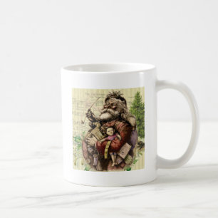Merry Jultomten Träd Classic Illustration Kaffemugg