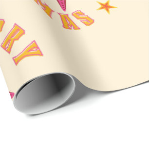 Merry Junemas Tropical jul Mönster Presentpapper