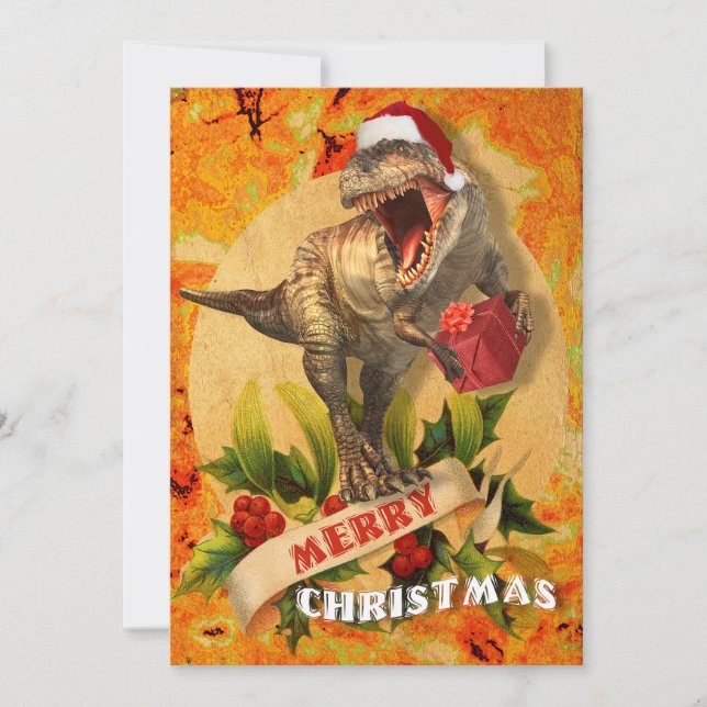 Merry Jurassic (I) Julkort (Framsida)