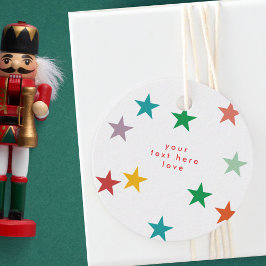 MERRY KÄRLEK JOY | KOLORFUL CHRISTMAS GÅVOR ETIKETTER