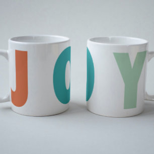 MERRY KÄRLEK JOY KOLORFUL CHRISTMAS KAFFEMUGG