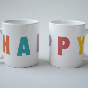 MERRY KÄRLEK JOY KOLORFUL CHRISTMAS KAFFEMUGG