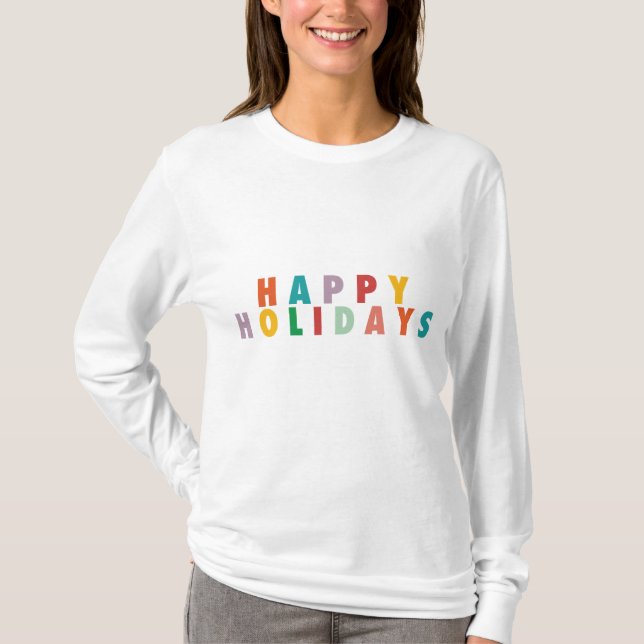 MERRY KÄRLEK JOY | KOLORFUL CHRISTMAS T SHIRT (Framsida)