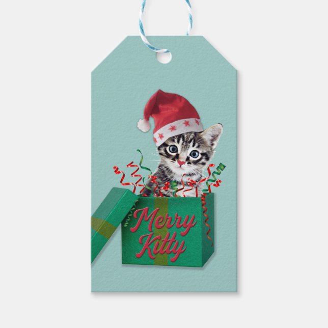 Merry Kattunge, God jul Presentetikett (Framsidan)