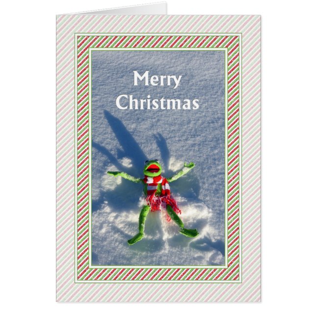 Merry Kermie jul Hälsningskort (Framsidan)