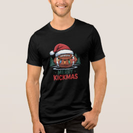 Merry Kickmas Football Christmas Design T Shirt