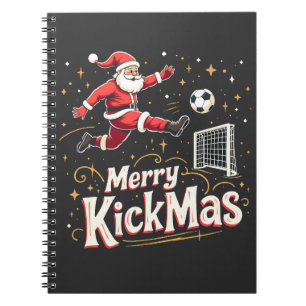 Merry Kickmas Funny Jultomten Ocer Älskare Anteckningsbok