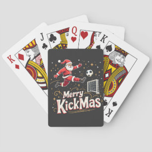 Merry Kickmas Funny Jultomten Ocer Älskare Casinokort