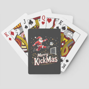 Merry Kickmas Funny Jultomten Ocer Älskare Casinokort