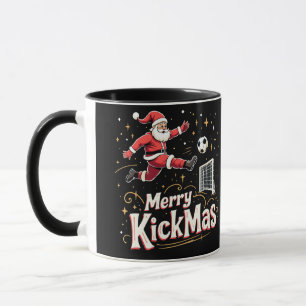 Merry Kickmas Funny Jultomten Ocer Älskare Mugg