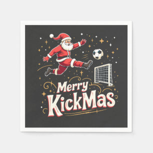 Merry Kickmas Funny Jultomten Ocer Älskare Pappersservett