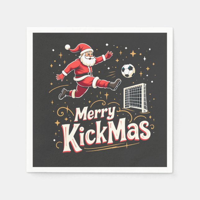 Merry Kickmas Funny Jultomten Ocer Älskare Pappersservett (Framsidan)