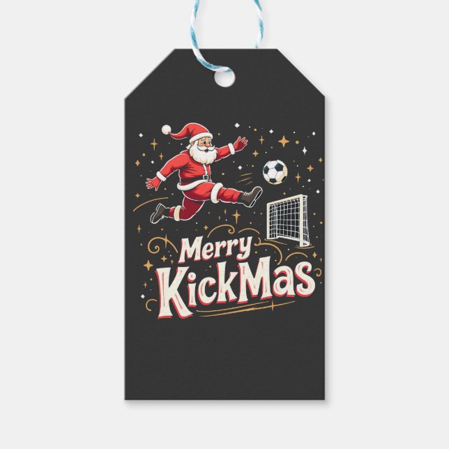 Merry Kickmas Funny Jultomten Ocer Älskare Presentetikett (Framsidan)