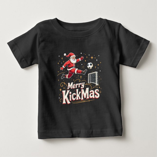Merry Kickmas Funny Jultomten Ocer Älskare T Shirt (Framsida)