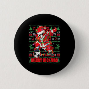 Merry Kickmas jul - fotbollsspelare Ball Ugly Yout Knapp