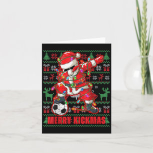 Merry Kickmas jul - fotbollsspelare Ball Ugly Yout Kort