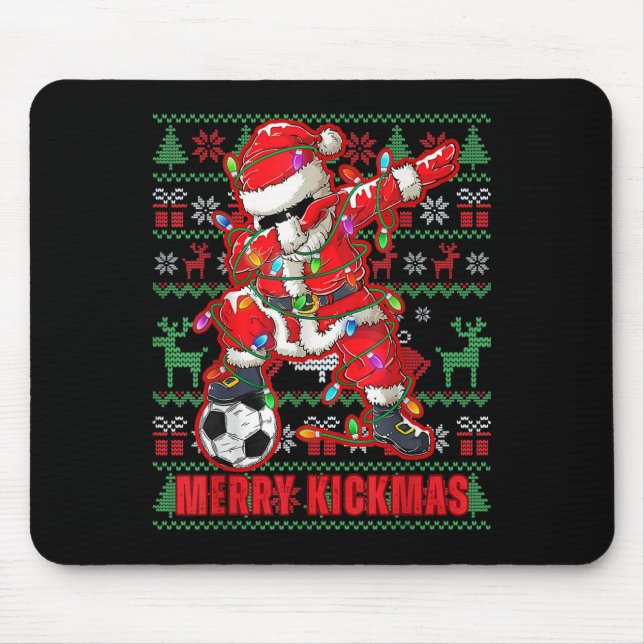 Merry Kickmas jul - fotbollsspelare Ball Ugly Yout Musmatta (Framsidan)